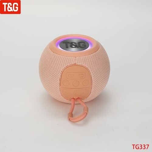 Колонка Бумбокс TG337 TF/AUX/USB/bluetooth 5Вт розовый