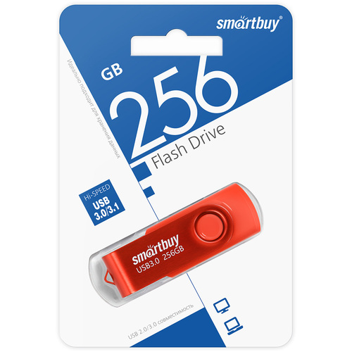 Флешка USB SmartBuy 256GB Twist USB 3.0 красный