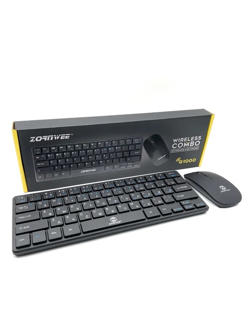 Комплект клавиатура + мышь Zornwee G1000 беспроводной офисный черный