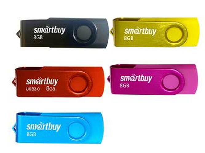 Флешка USB SmartBuy 16GB Twist USB 2.0, желтый