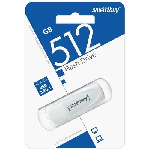 Флешка USB SmartBuy 512GB Scout USB 3.0 белый