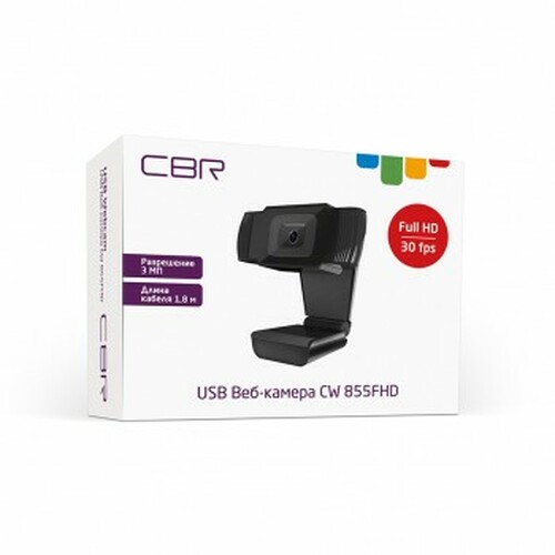 Веб-камера CBR CW 855FHD 3 Мп, 1920x1080, крепление на монитор, встроенный микрофон с шумоподавлением - 2