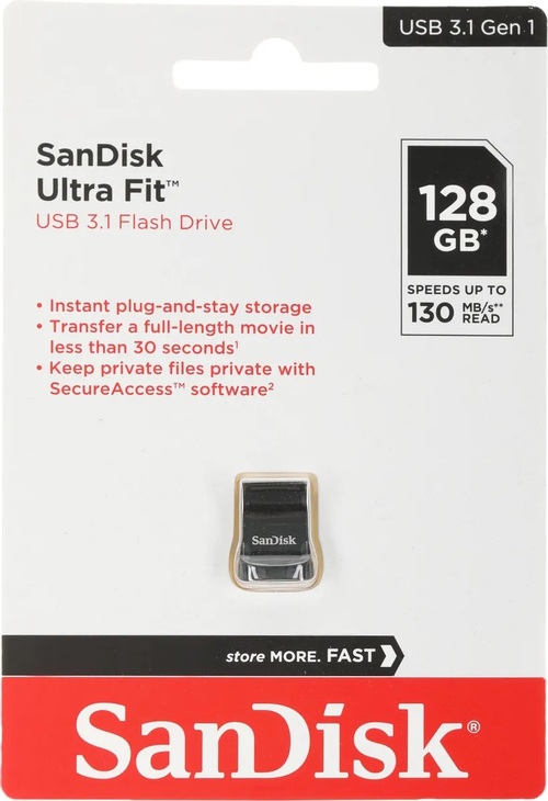 Флешка USB Sandisk 128GB CZ430 Ultra Fit USB 3.0