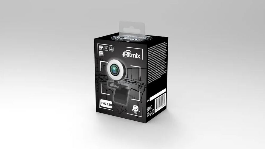 Веб-камера Ritmix RVC-250 5 Мп, 2560x1440, крепление на монитор, встроенный микрофон