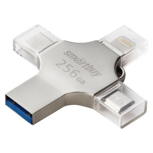 Флешка USB SmartBuy 256GB Quad Lightning/Type-C/microUSB/USB3.1 - 2