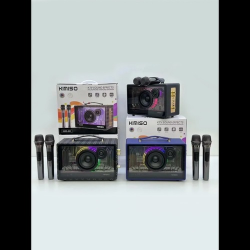 Колонка Бумбокс Kimiso KMS-801 TF/AUX/Radio/USB/bluetooth 2 микрофона - 3