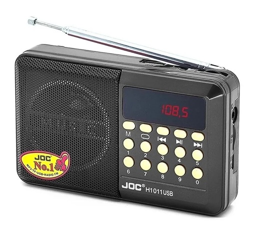 Радиоприемник JOC H1011BT цифровой FM, AM, SW USB/microSD питание от АКБ черный