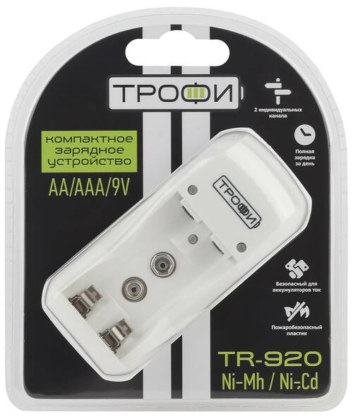 Зарядное устройство для АКБ ТРОФИ TR-920 для 2х AA/AAA