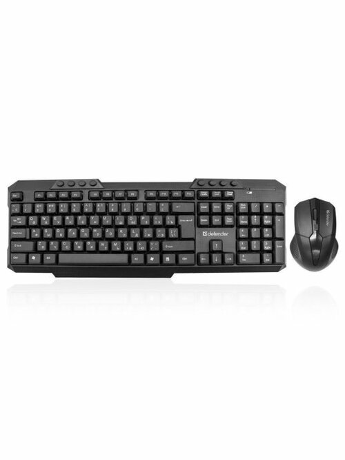 Комплект клавиатура + мышь Defender Jakarta C-805 беспроводной мультимедийный черный