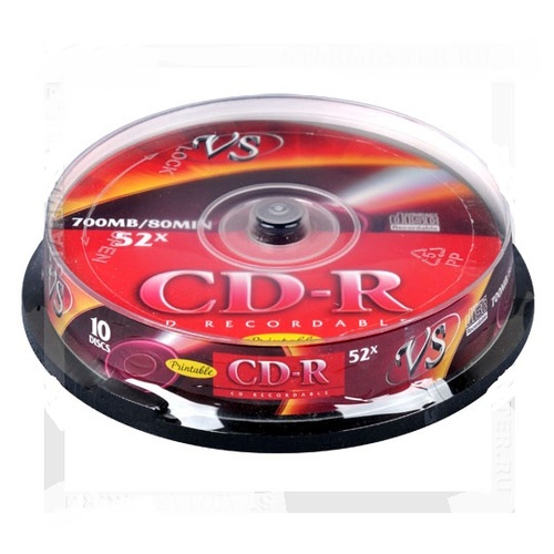 Диск VS CD-R 700Mb 52x cake/10 print