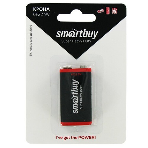 Батарейка Smartbuy 6F22 BL1 солевая