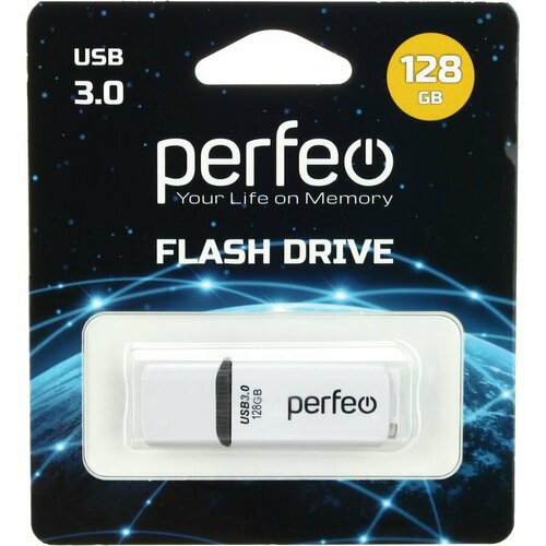 Флешка USB Perfeo 128GB C12 USB 3.0 белый