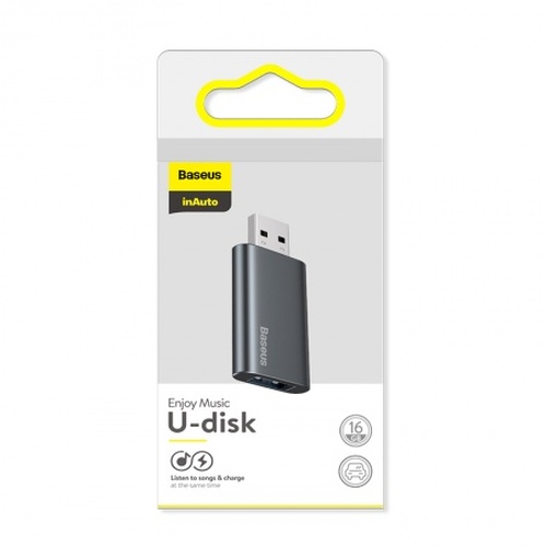 Флешка USB Baseus 16GB Enjoy music u-disk USB 3.0 черный дополнительный USB порт